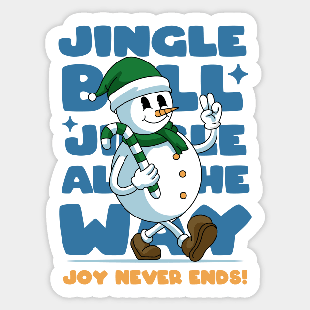 Joyful Snowman Sticker by milatees